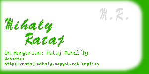 mihaly rataj business card